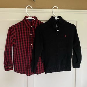 Boy’s IZOD Button up w/coordinating sweater Size 8